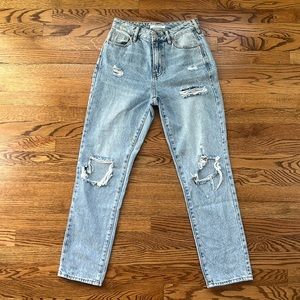 Pacsun Blue Ripped Mom Jean Sz25
